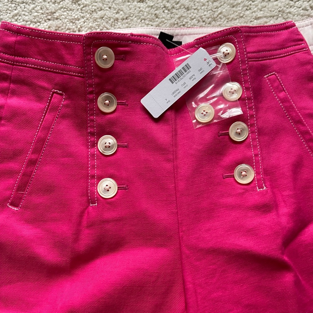 Super cute brand new J Crew hot pink linen suit!